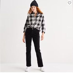 St. John's Bay Womens Mid Rise Straight Corduroy Pant Size 14 Tall